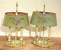 Pair of French Bouillotte Lamps