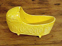 SOLD  Yellow-glazed Creamware Cradle