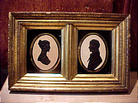 SOLD   Husband and Wife Silhouette in Double Frame