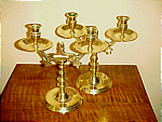 Pair of Brass Candleabra