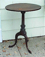 SOLD  Tiger Maple Tilt-top Candlestand