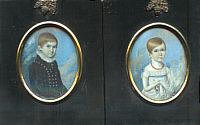Pair of Miniature Portraits--Brother and Sister