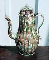 SOLD   Tortoise Shell Glazed Creamware Coffeepot