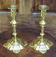 Pair of Queen Anne Candlesticks