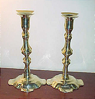 Pair of Queen Anne Candlesticks