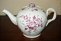 SOLD   Creamware Teapot--rare mark
