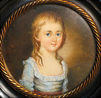 SOLD  Charming Portrait Miniature of a Child