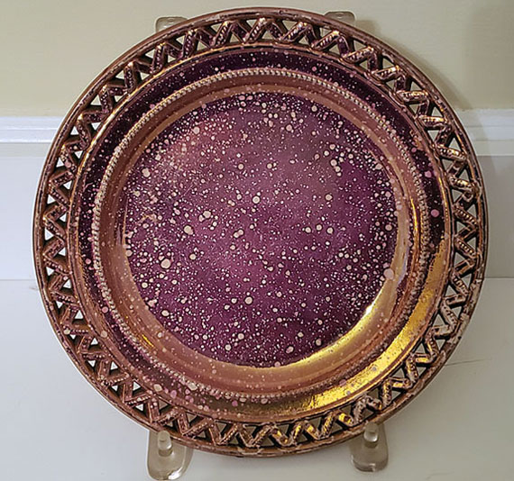 Ceramics<br>19th Century<br>Sarreguemines lustre plate
