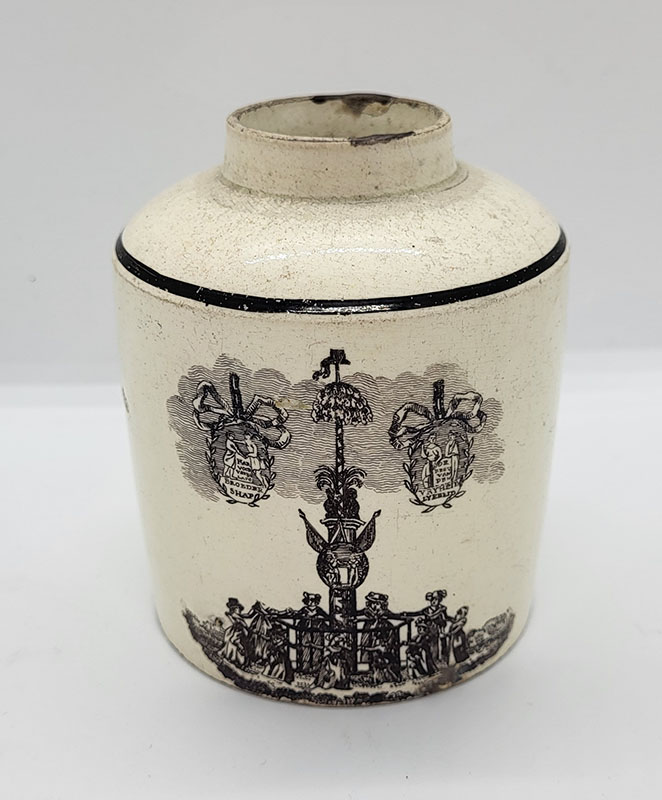 Just In<br>Creamware Tea Canister