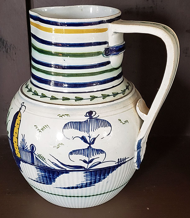 Ceramics<br>18th Century<br>Polychrome pearlware jug